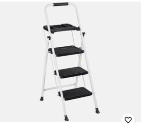 3 Folding Step Ladder w/ Wide Non-Slip Pedal & Comfort Handgrip for Household