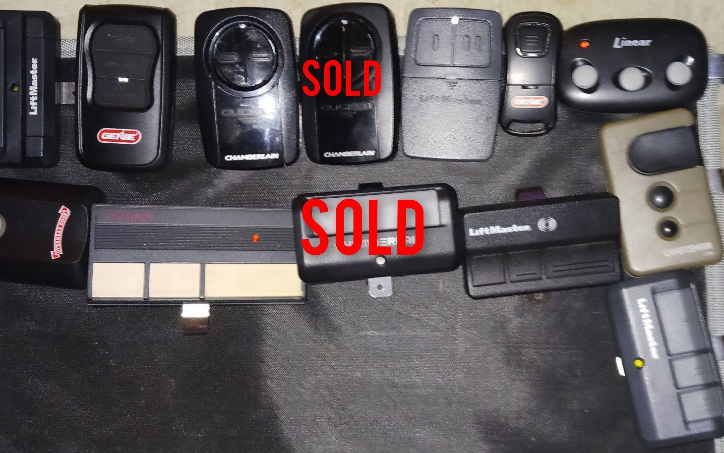 Garage door opener remotes $10 each