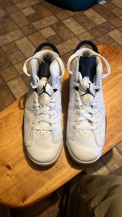 Air Jordan 6 White Navy Sneakers
