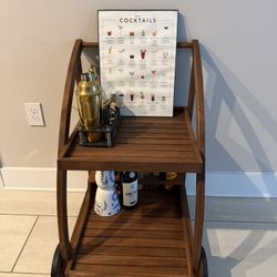 Bar Cart With Accessories 