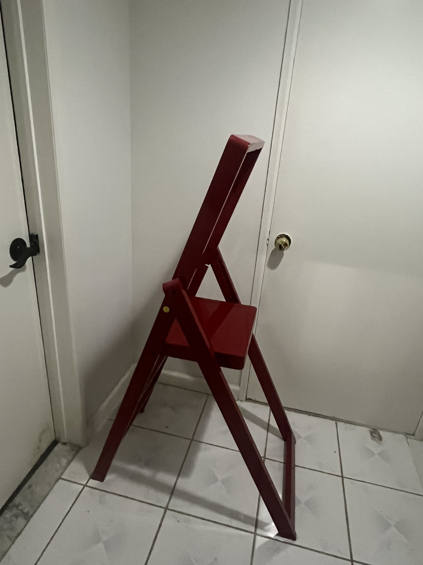 Designer Karl Malmvall Red Step Ladder