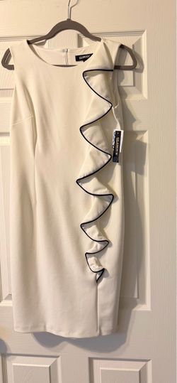 Glamour White Ruffle Sleeveless Dress