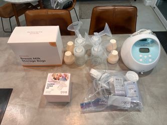Spectra S1 plus breast pump, flange sizing kit and accessories