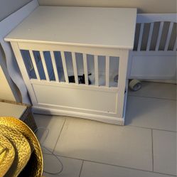 Pet Crate End Table, White, 20"x27.75"x24"