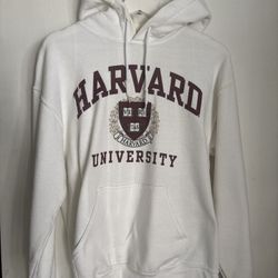 Harvard University Hoodie – White Collegiate Pullover Sweatshirt
