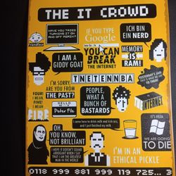 Metal Sign The IT Crowd Funny Office Nerd Wall Art Room Aesthetic 