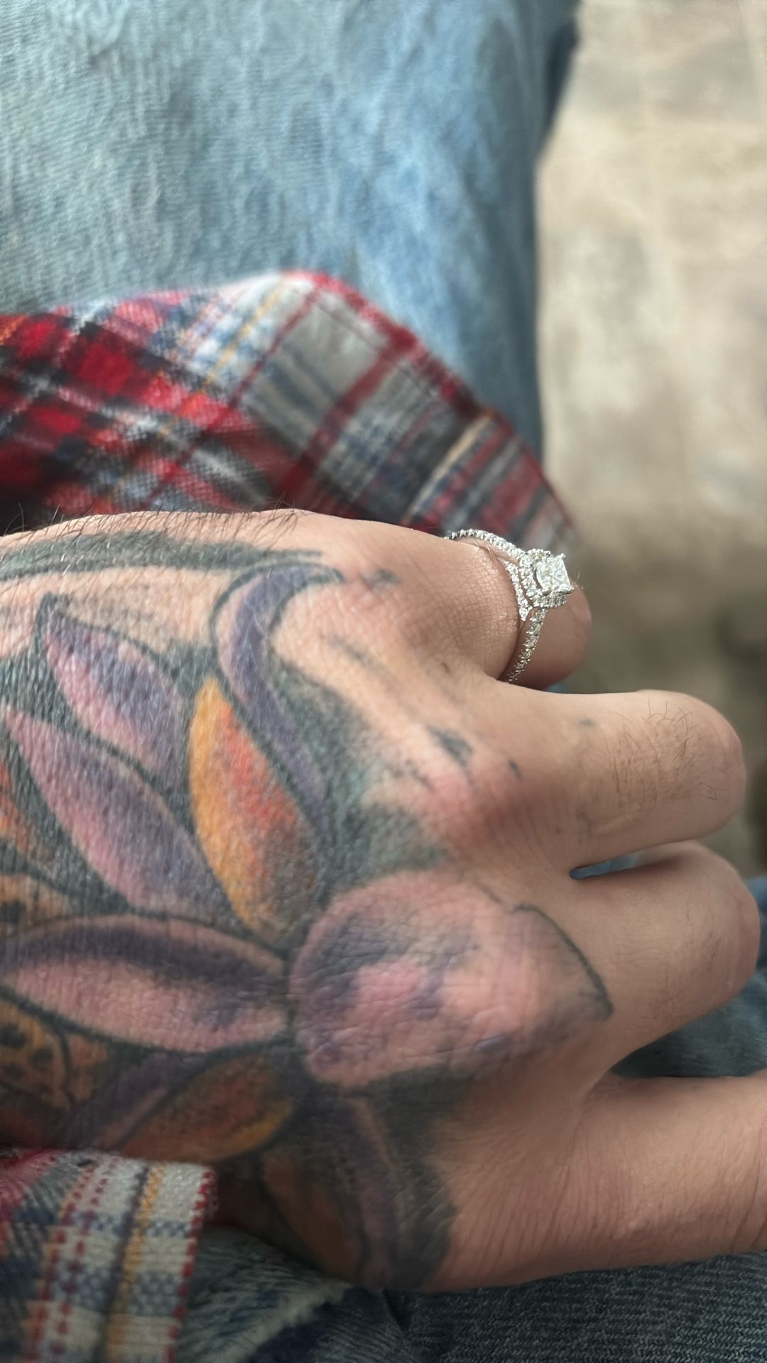Halos Cut Diamond Engagement Ring