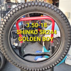 3.50-18 SHINKO GOLDEN BOY SR244 MOTORCYCLE TIRE  What you see is what you get