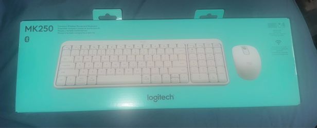Logitech MK250 Compact Bluetooth Wireless Keyboard and Mouse White