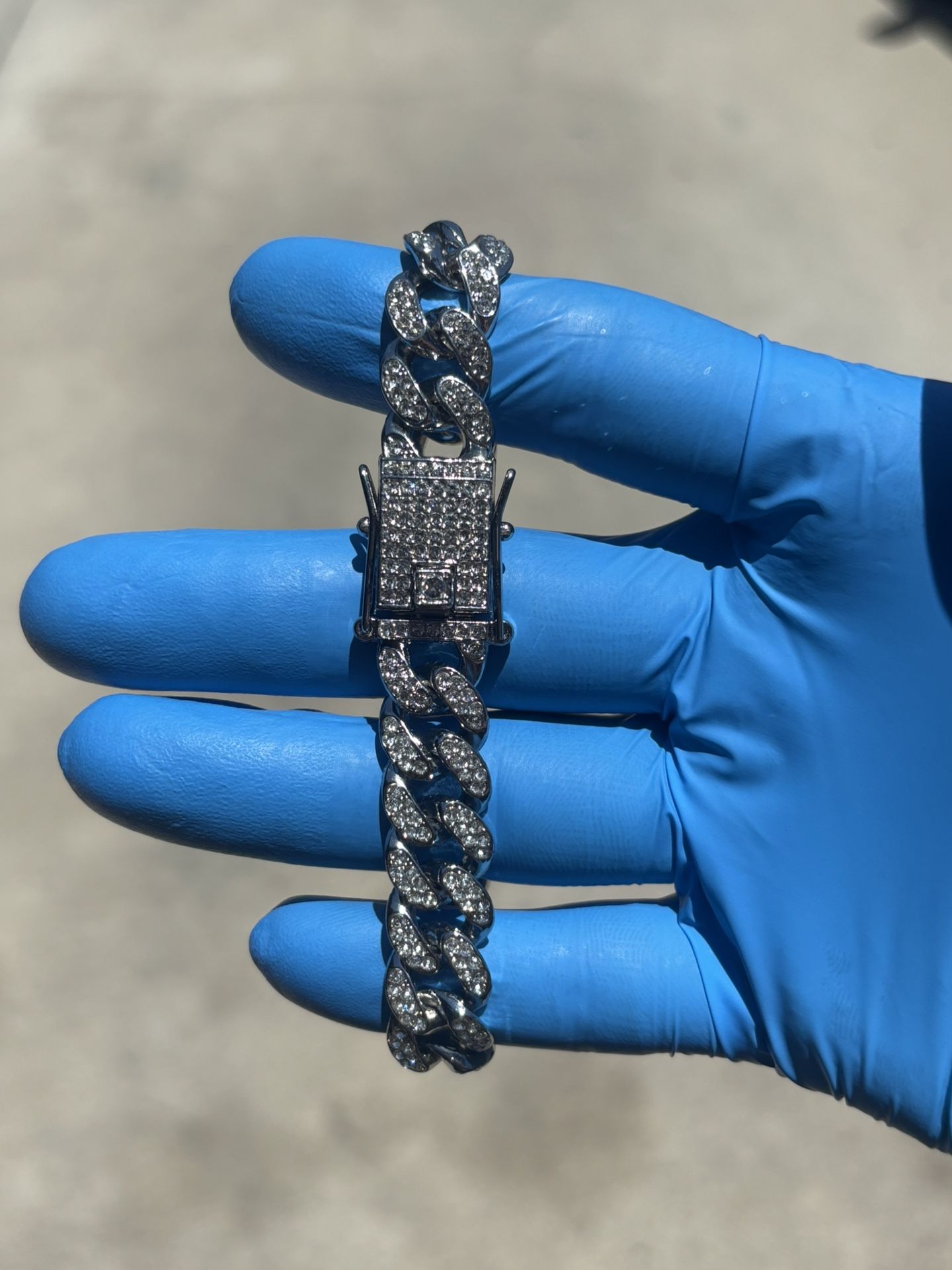 Moissanite Cuban Link Diamond Bracelet