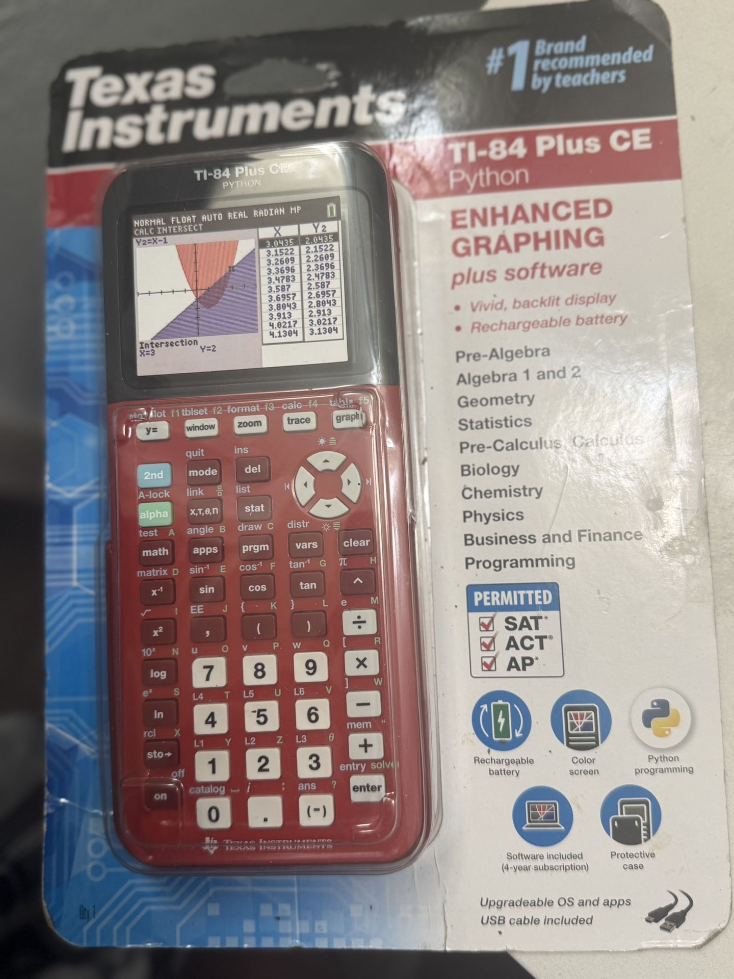 TI-84 Plus CE python Enhanced Graphing calculator