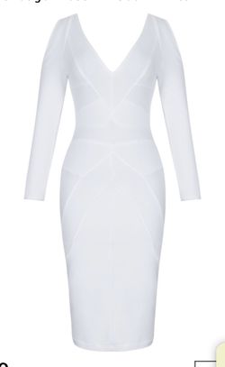 White bandage dress