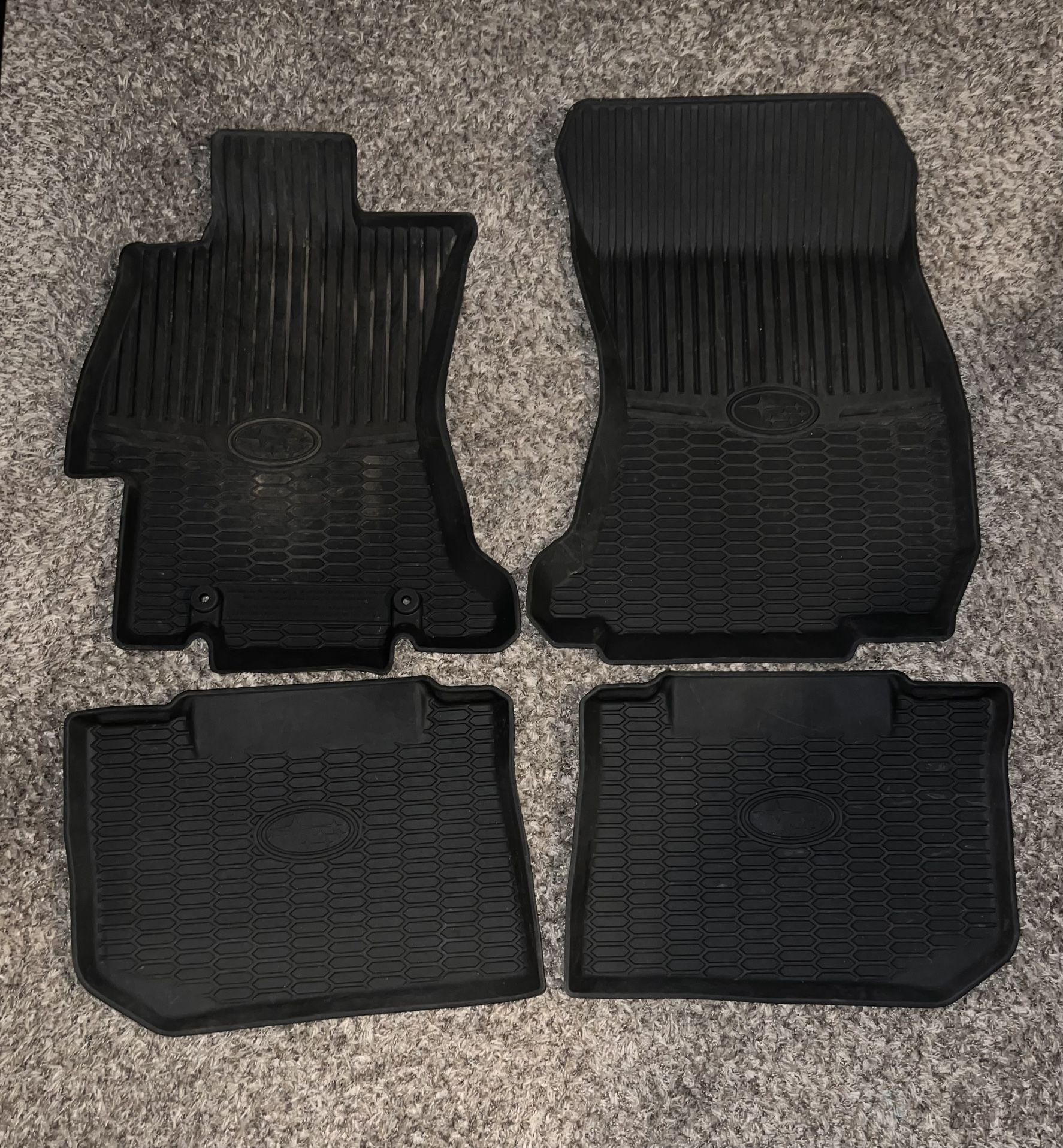 Used Subaru 2019 2020 2021 Subaru All Weather Floor Mats WRX STI J501SVA210 OEM Genuine Set of