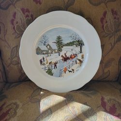 Grandma Moses Collectible Plate...joy ride,