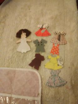 antique little paper doll set