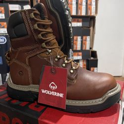 WORK BOOTS 🥾// WOLVERINE RIDER DURASHCK 8” // Different Size Available 