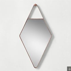 RH Teen METAL STRAP DIAMOND MIRROR - DARK ROSE GOLD
