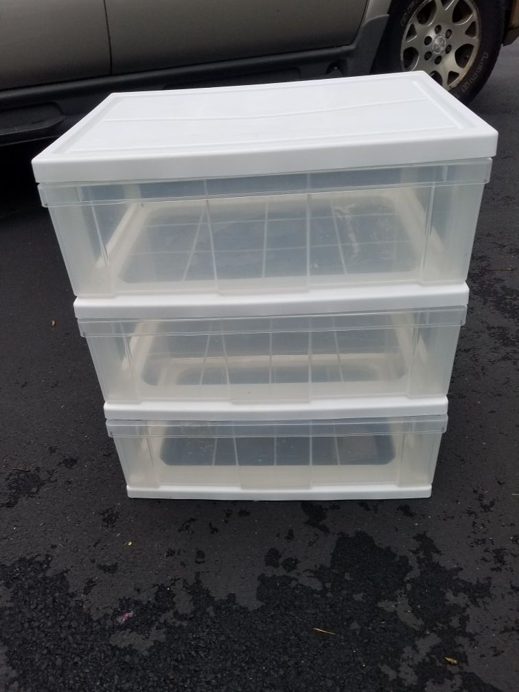 3 drawer plastic, stands 23 and a 1/2 inches tall