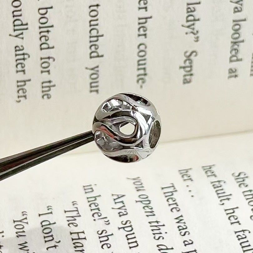 Classic Hollow Charm Bead, Timeless Design, Fits Pandora Bracelets