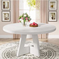 47" Dinner Room Tables for 4-6, Farmhouse Accent Wooden Tabletop NO CHAIRS!!!
