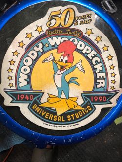 1989 woody wood pecker anniversary felt penant
