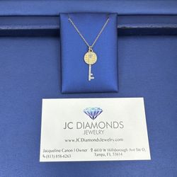 Pendant  Key 🔑 10k Gold Diamonds Real 