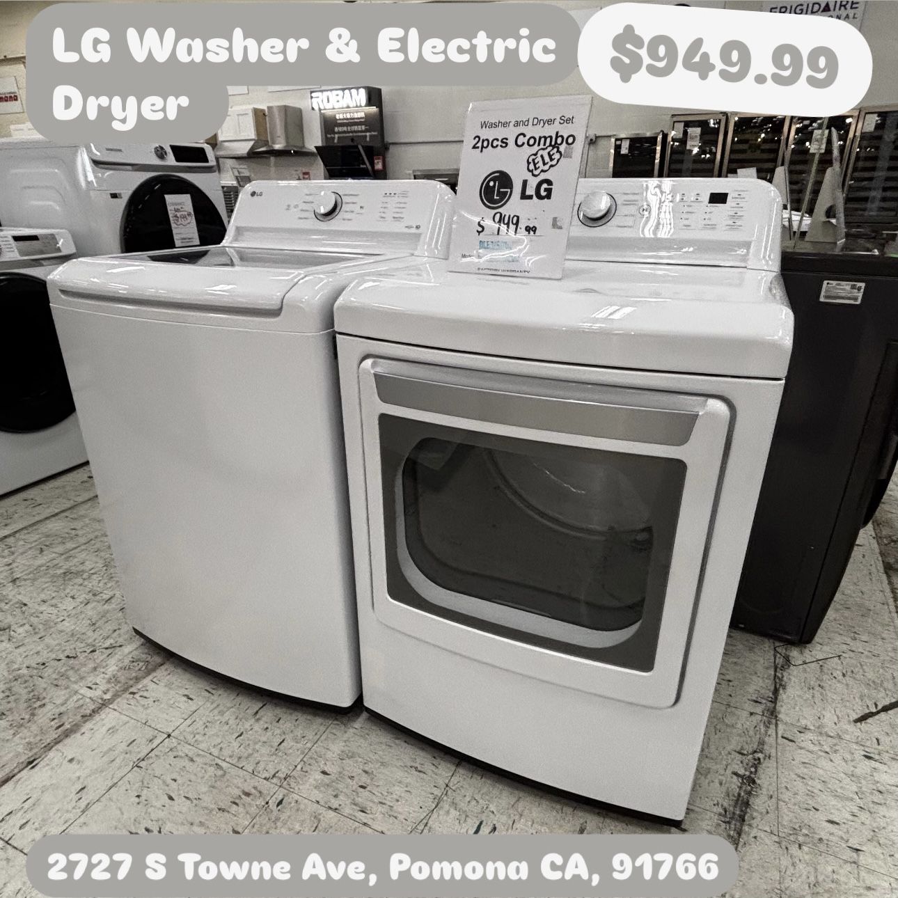 LG Washer And Electric Dryer 