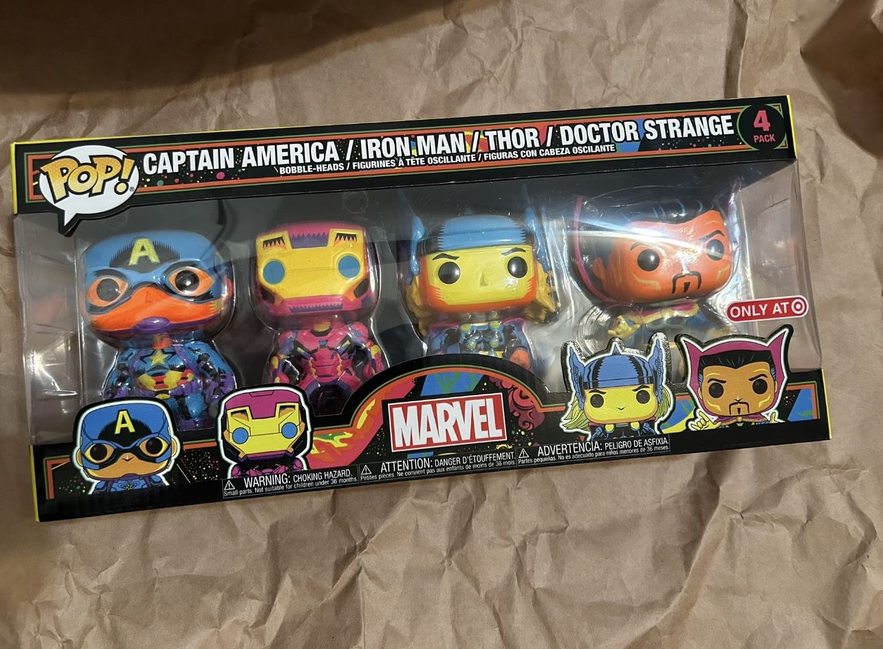 Marvel 4 Pack Funko Color Wave