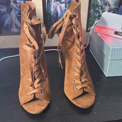 Tall Brown Boots Size 8 1/2