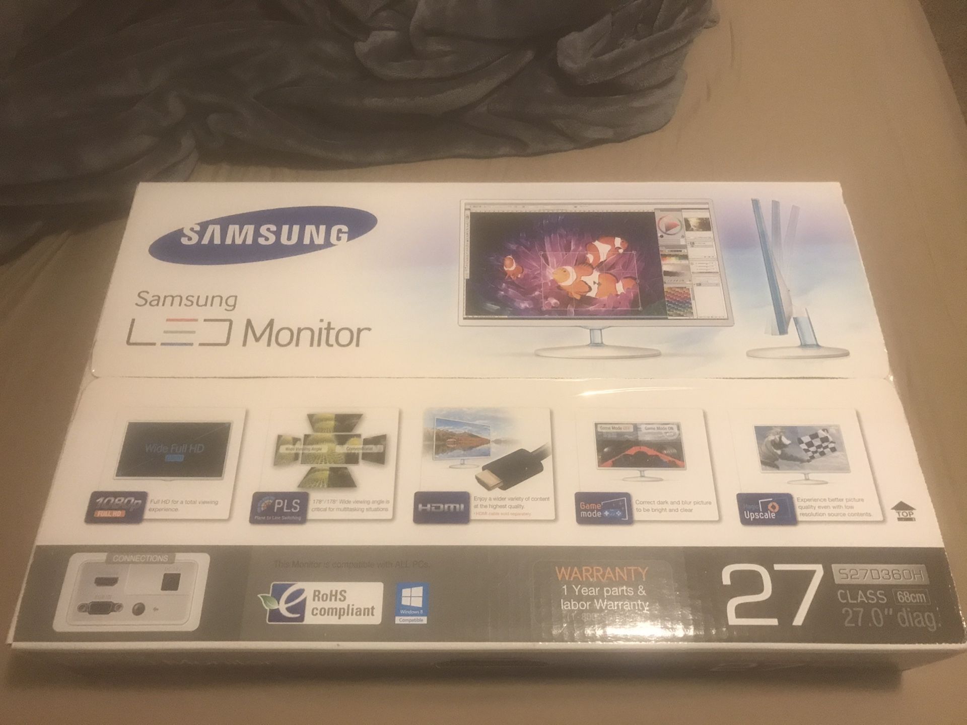Samsung 27" Monitor 1080p - White