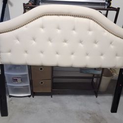 Queen Head Board with bed frame 