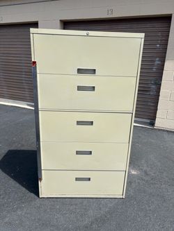 Metal File/ Tool Cabinet With Locking Bar-$60