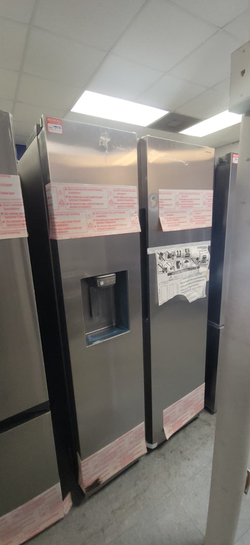 Brand TBD Stainless Side‑by‑Side Fridge – Ice & Water, 36in