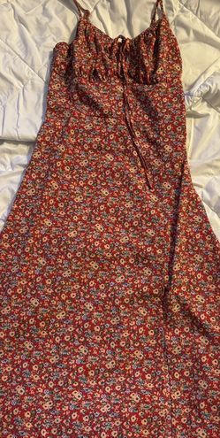 Long Red Woman’s Dress