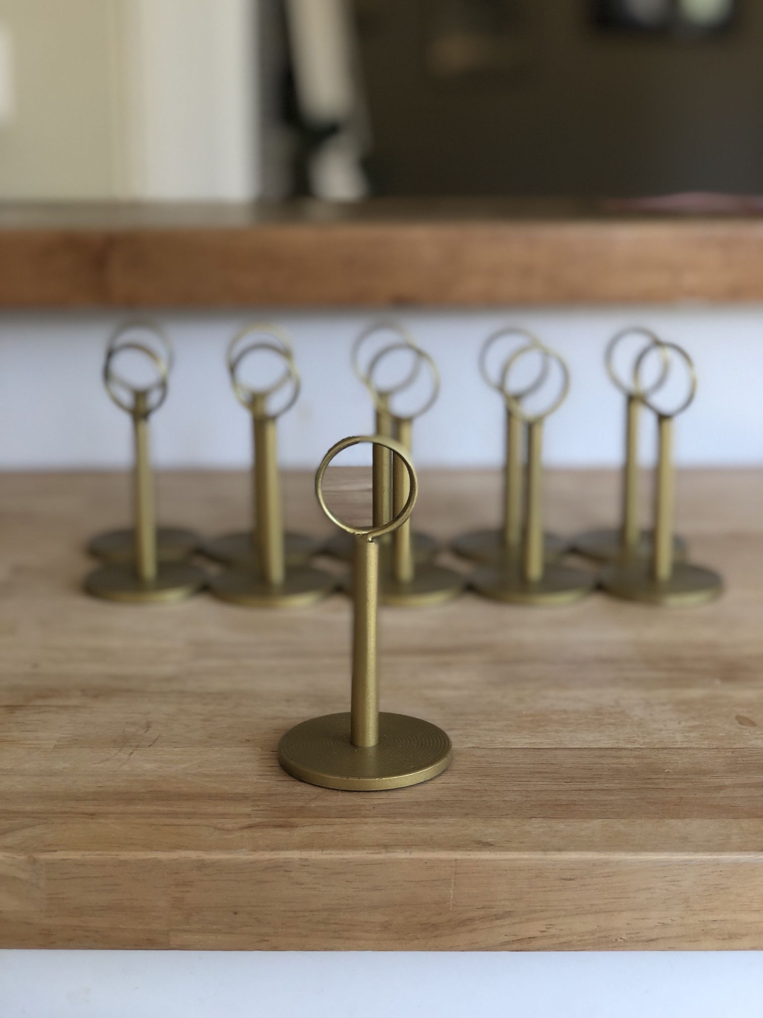 Table Number Holders In Gold 