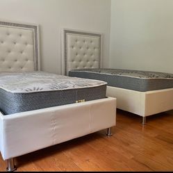 Twin Bed Frame W/ Mattress 