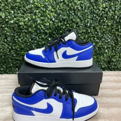Size 4.5Y Nike Air Jordan 1 Low GS Game Royal 553560-124