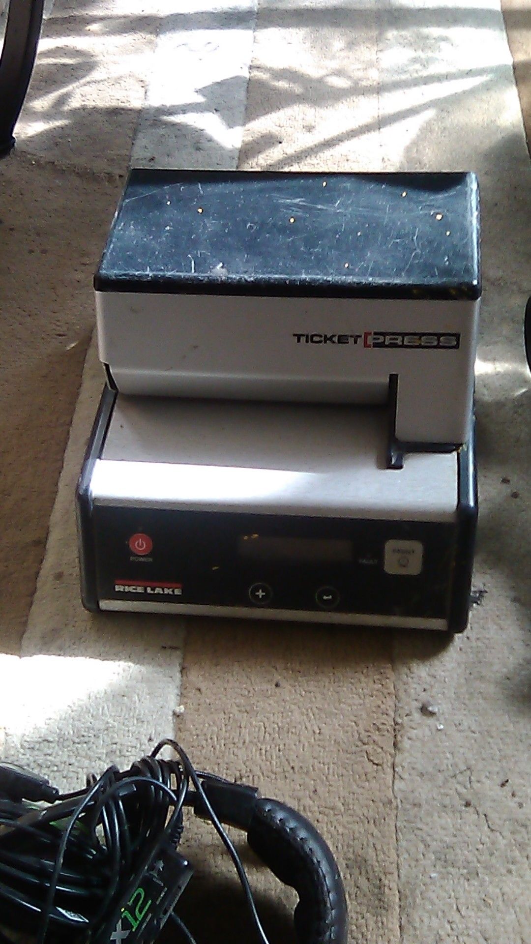 Ticket press time card puncher