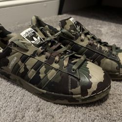 RARE Sz 9 Adidas Superstar Graphic Pack CAMO Ripstop Military Fabric B35403