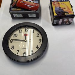 Staples Clock And Lunch Boxes 