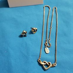 James Avery Heart Necklace Silver   Size 17"150