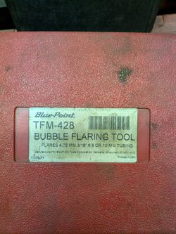 Bluepoint TFM-428 Bubble Flaring Tool Set