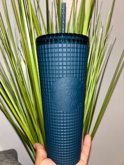 Starbucks Navy Blue Soft Touch Grid Venti Tumbler
