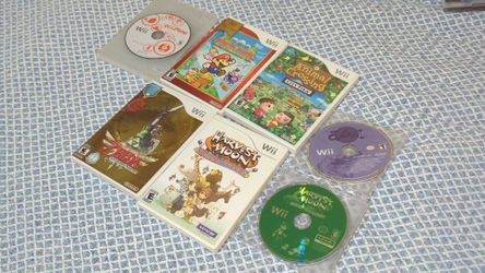 Wii Games Bundle Harvest Moon + Animal Crossing + Legend Of Zelda Skyward Of Sword Music CD Bundle Super Mario Bros