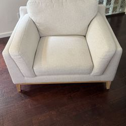 Cream Color Loveseat And Chair Like New