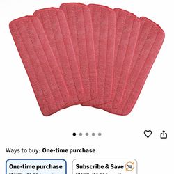 Microfiber Mop Replacement Pads for Wet/Dry Mop Floor Cleaning Pad Fit All Spray Mops (6 Pack)