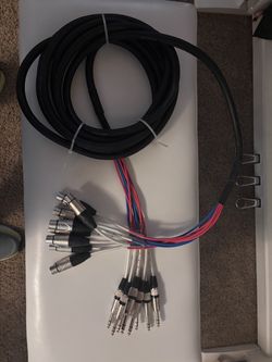 Cable Snake - (8) female xlr to (8) 1/4” TRS - 20ft