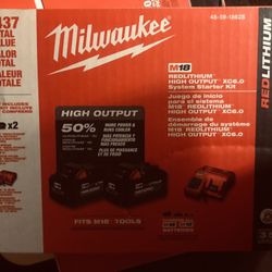 Milwaukee M18 Double 6.0 Battery’s & Charge