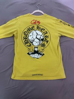 Chrome Hearts Call Me Long Sleeve T-Shirt Yellow