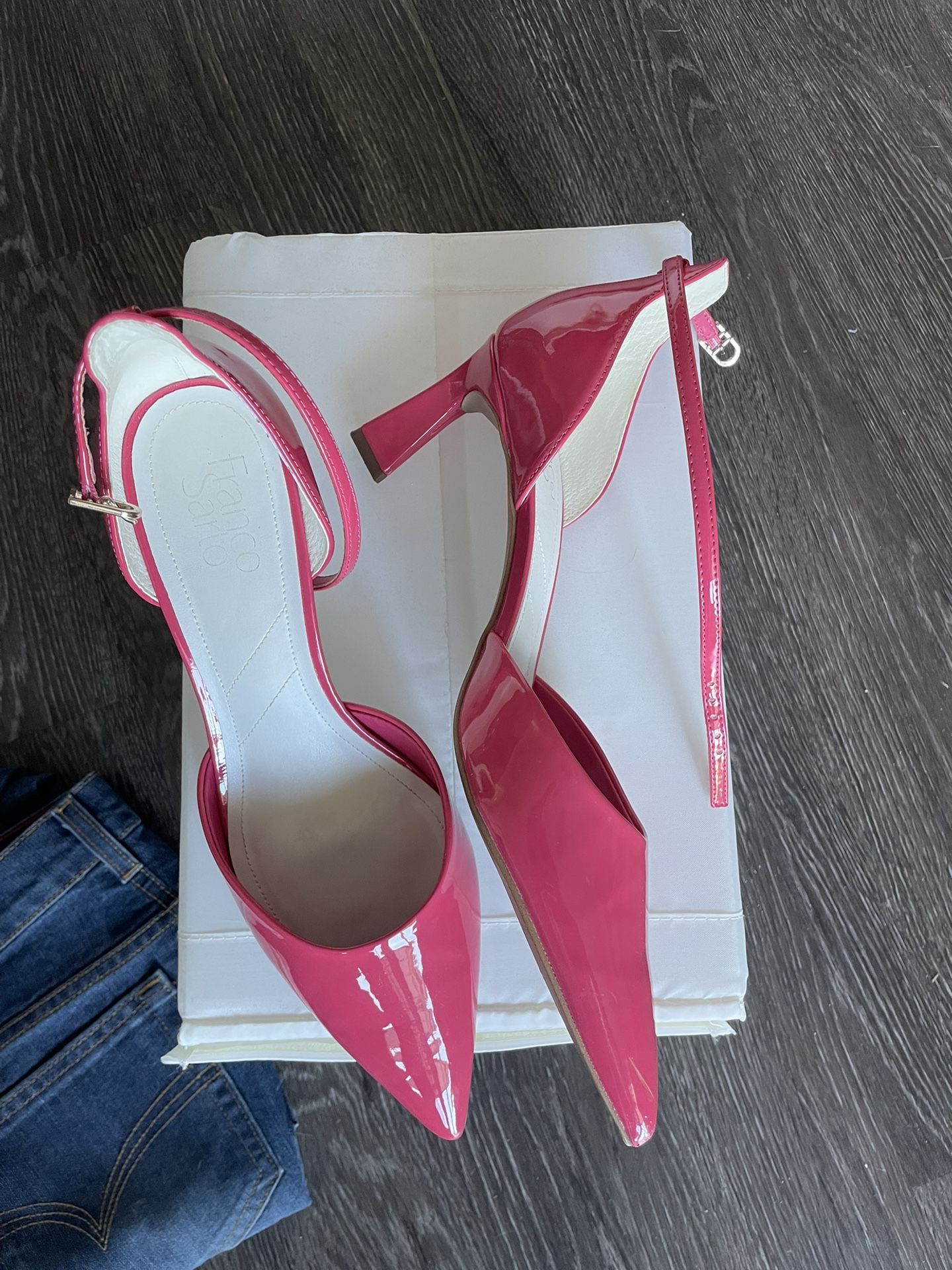 Pink Patent Leather Heels Women’s Size 11, Men’s Size 9